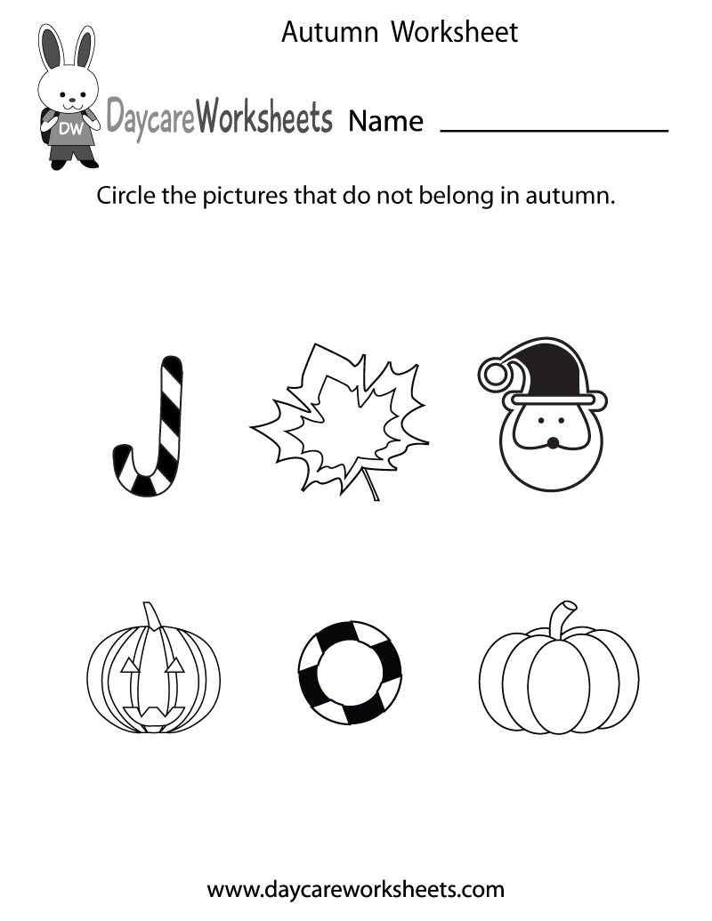 Free Printable Autumn Worksheet For Preschool - Free Printable Autumn Worksheets