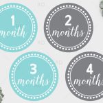 Free Printable Baby Monthly Dots   Months 1 Through 12. Just   Free Printable Baby Month Stickers