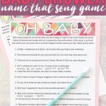 Free Printable Baby Shower Songs Guessing Game   Play Party Plan   Name That Tune Baby Shower Game Free Printable