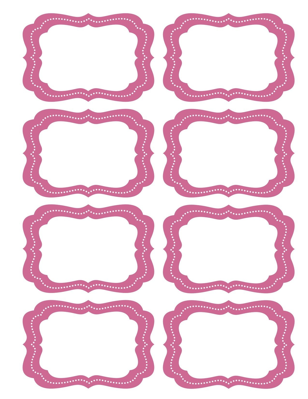 Free Printable Bag Label Templates | Candy Labels Blank Image - Free Customizable Printable Labels
