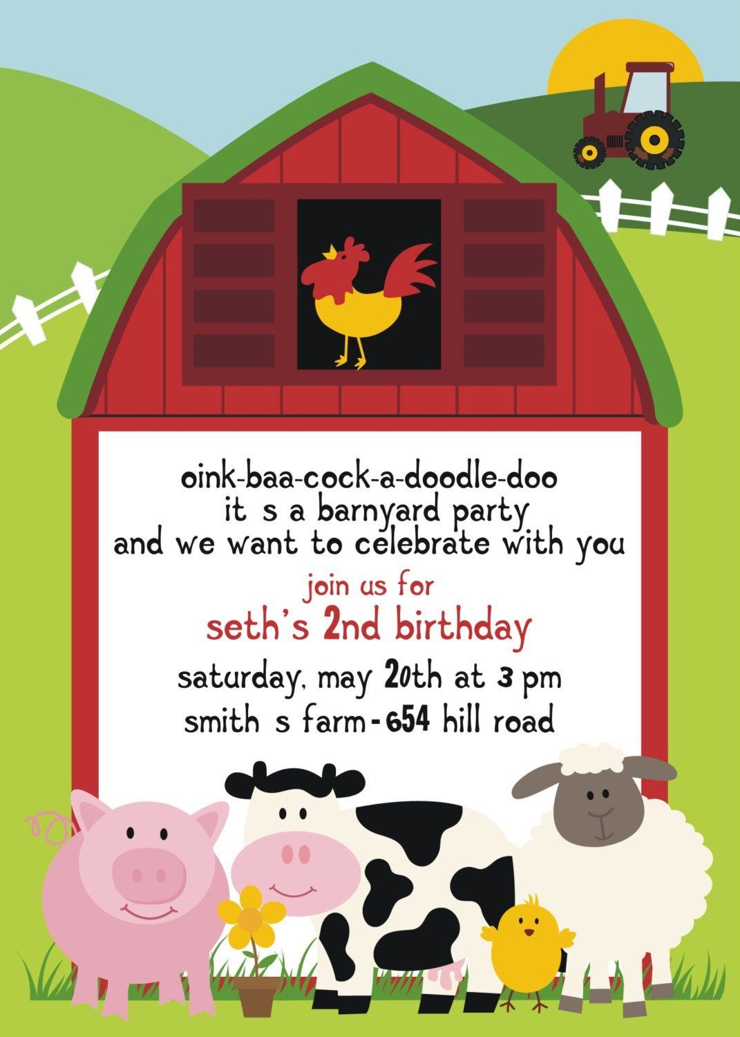 Free Printable Farm Birthday Invitations Free Printable
