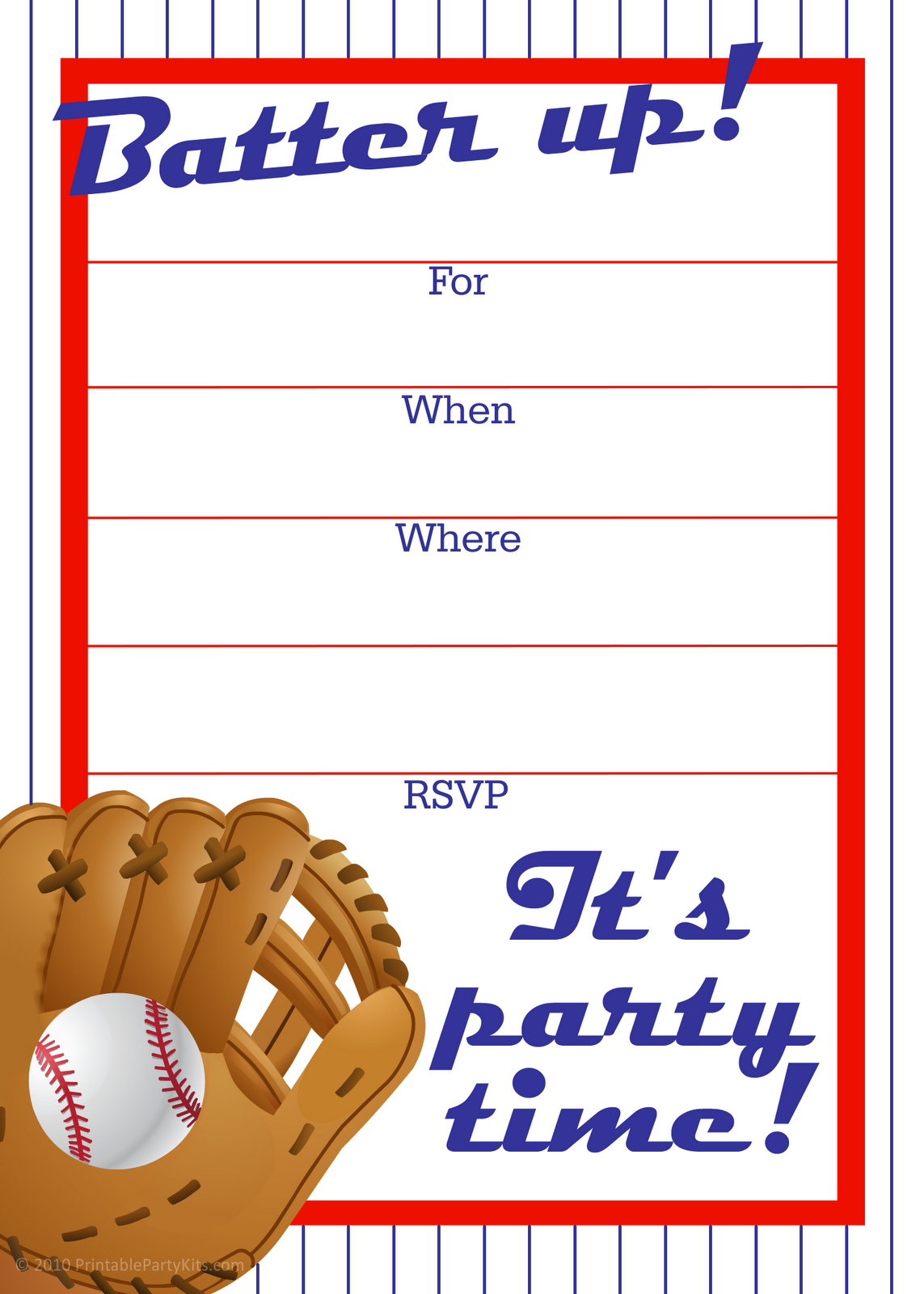 Free Printable Baseball Party Invitation | Birthdays | Birthday - Free Printable Sports Birthday Invitation Templates