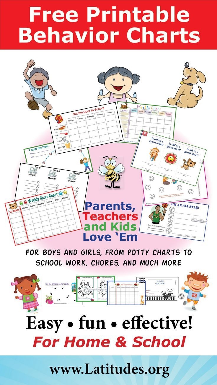 Free Printable Behavior Charts For Teachers & Students (Kindergarten