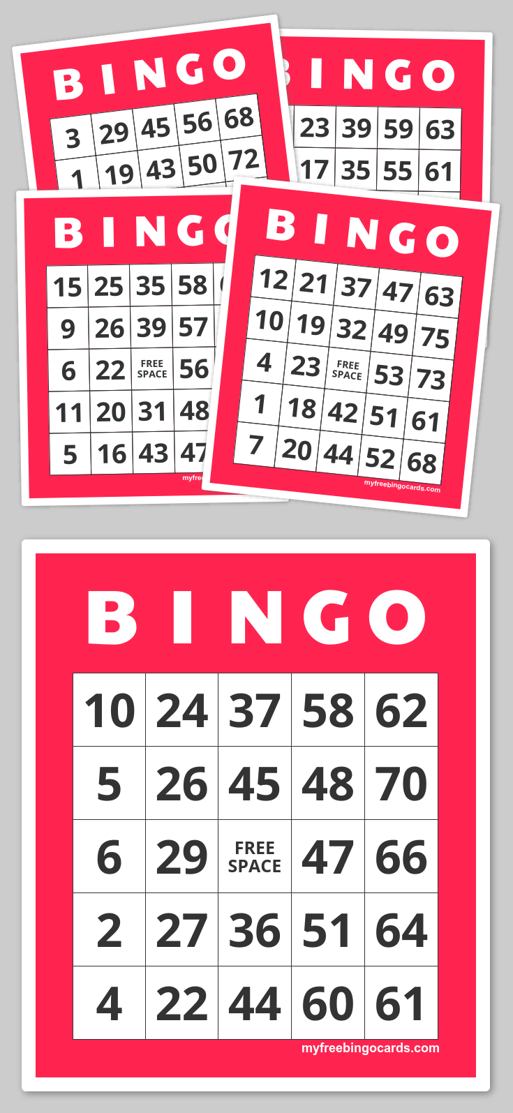 large number bingo cards 1 75