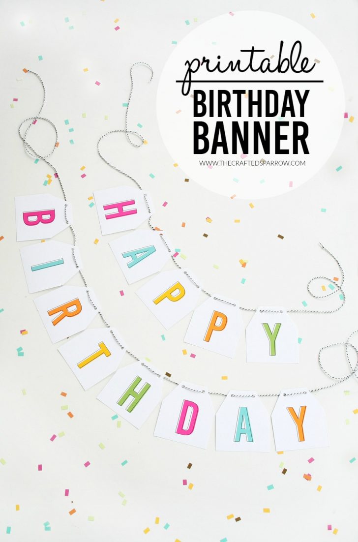 Diy Birthday Banner Free Printable