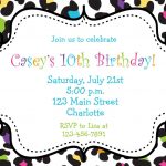 Free Printable Birthday Party Invitations For Girls | Holiday Stuff   Free Printable Cheetah Birthday Invitations