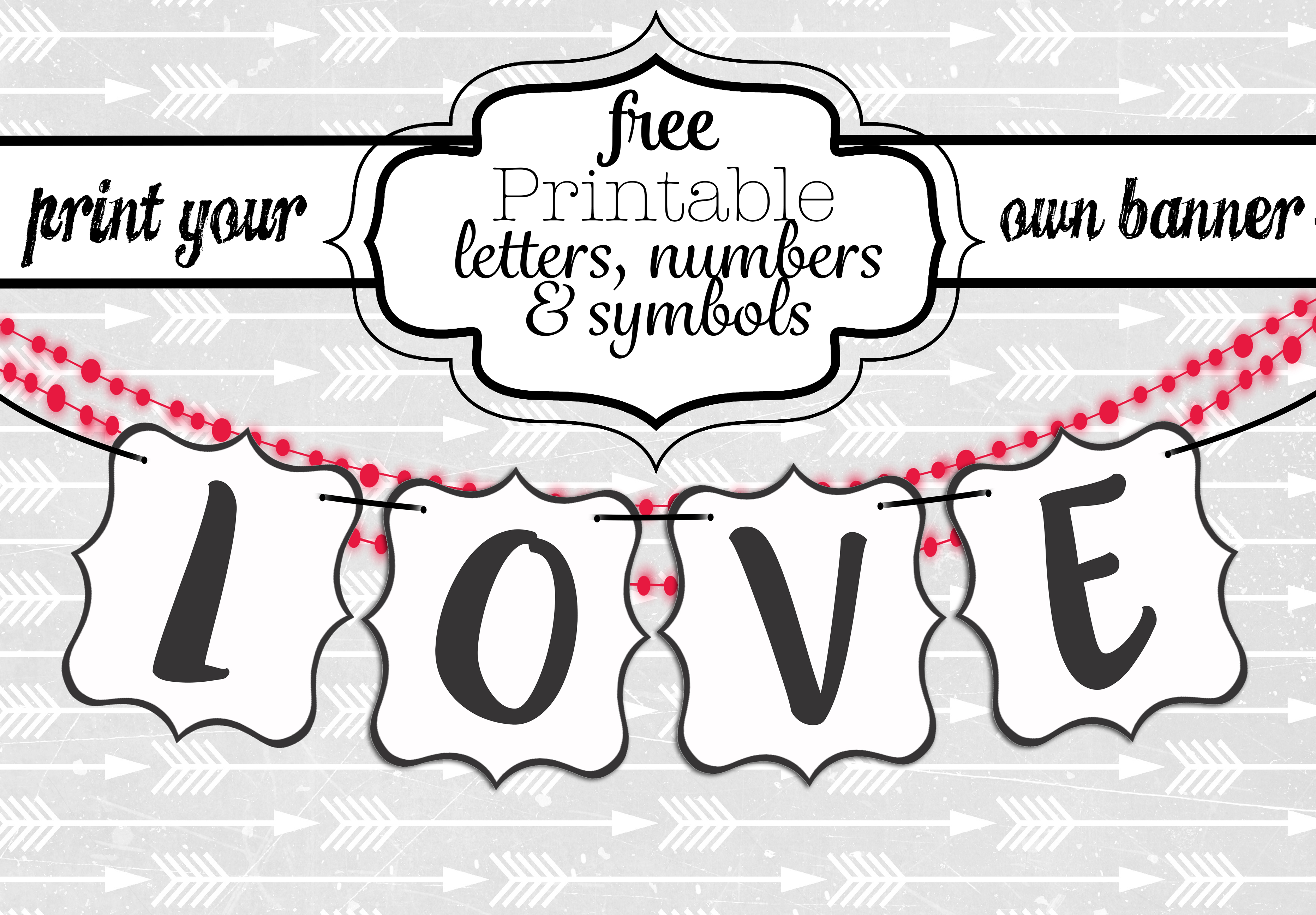 Free Printable Black And White Banner Letters | Diy Swank - Free Printable Alphabet Letters For Banners