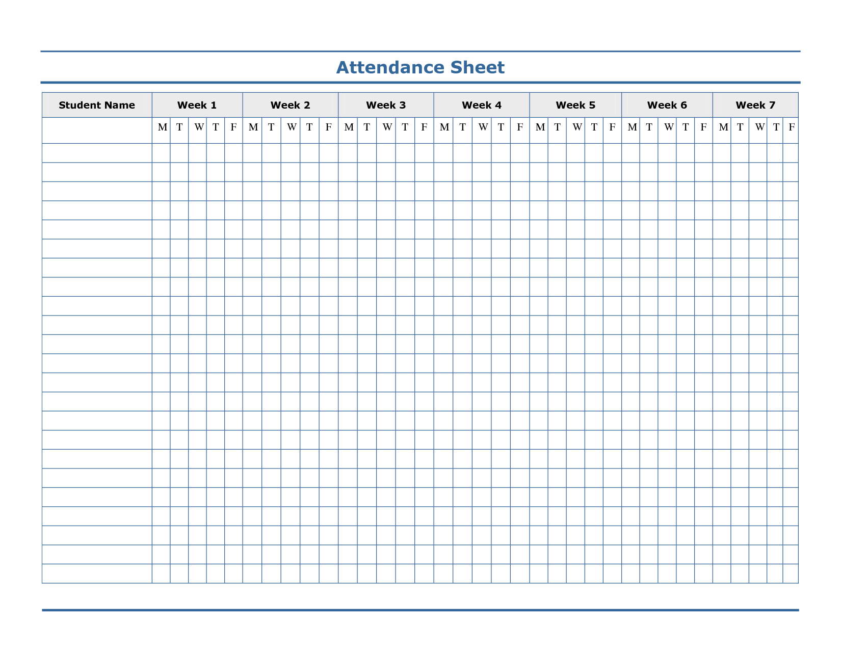 Free Printable Blank Attendance Sheets | Attendance Sheet - Free Printable Attendance Sheets For Homeschool
