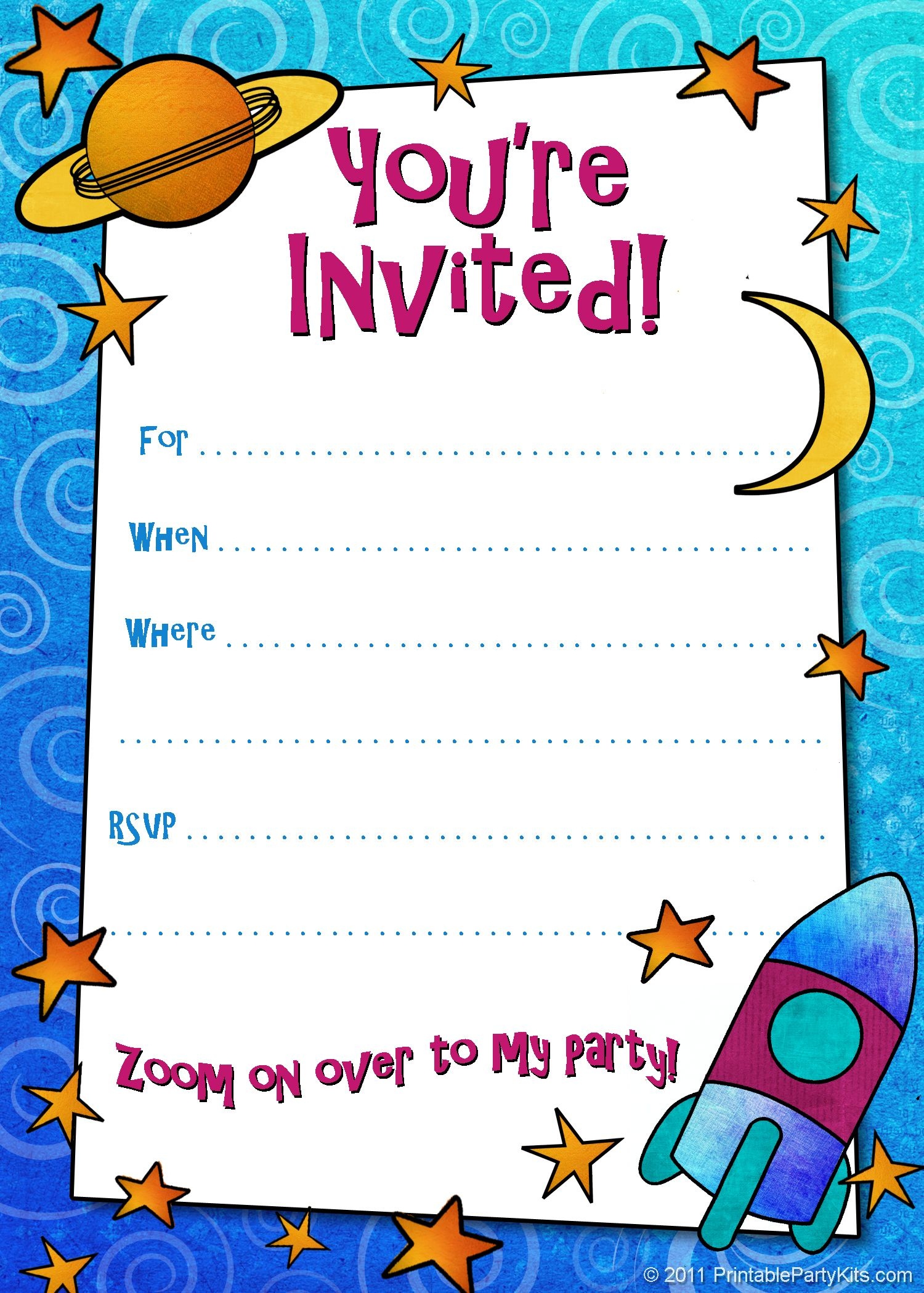 Free Printable Boys Birthday Party Invitations | Birthday Party - Free Printable Birthday Invitations For Kids