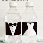 Free Printable   Bride And Groom Water Bottle Labels   Great For   Free Printable Water Bottle Labels Bachelorette
