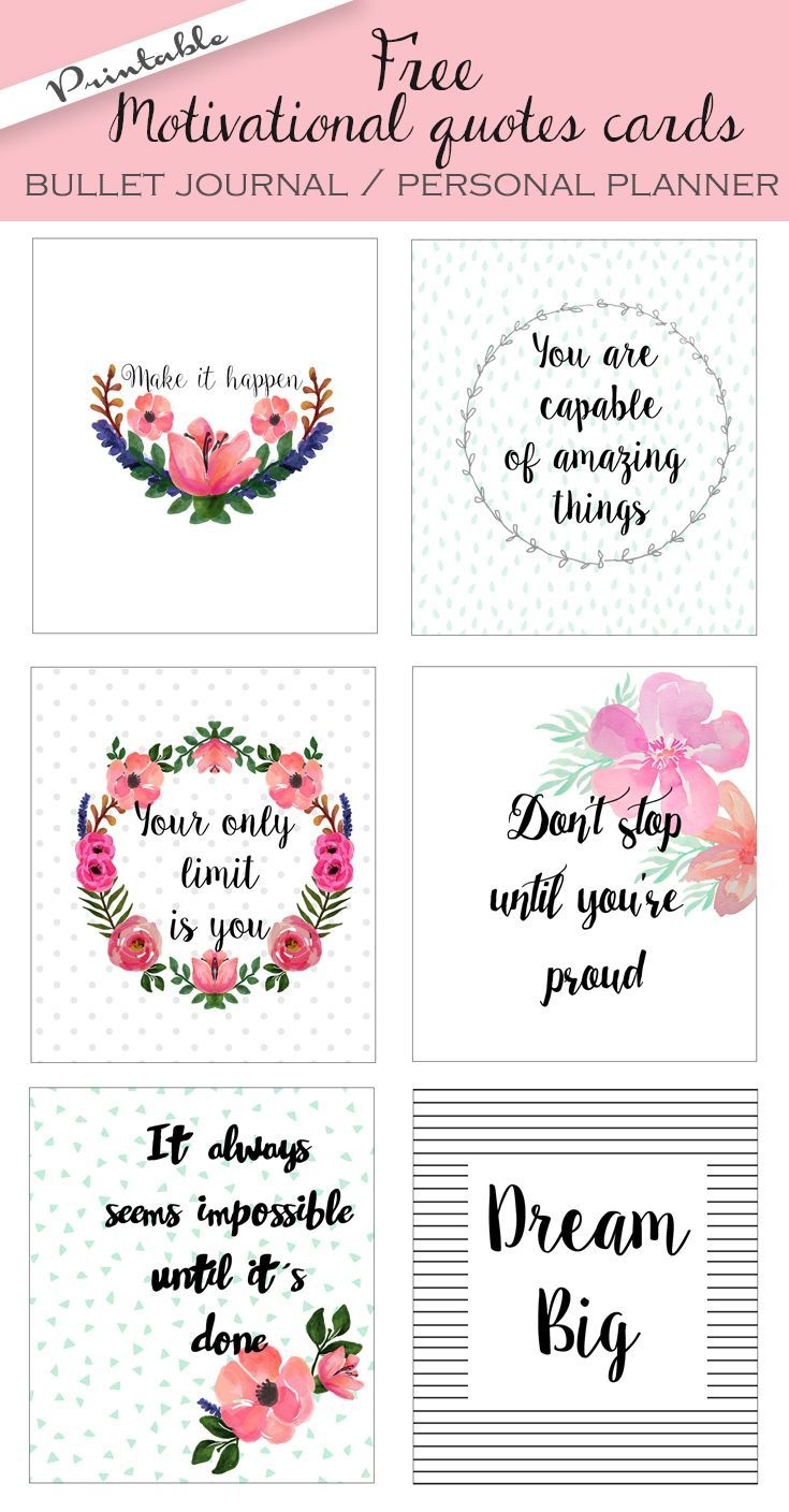 Free Printable Bullet Journal Cards. Personal Planner Cards - Free Printable Images