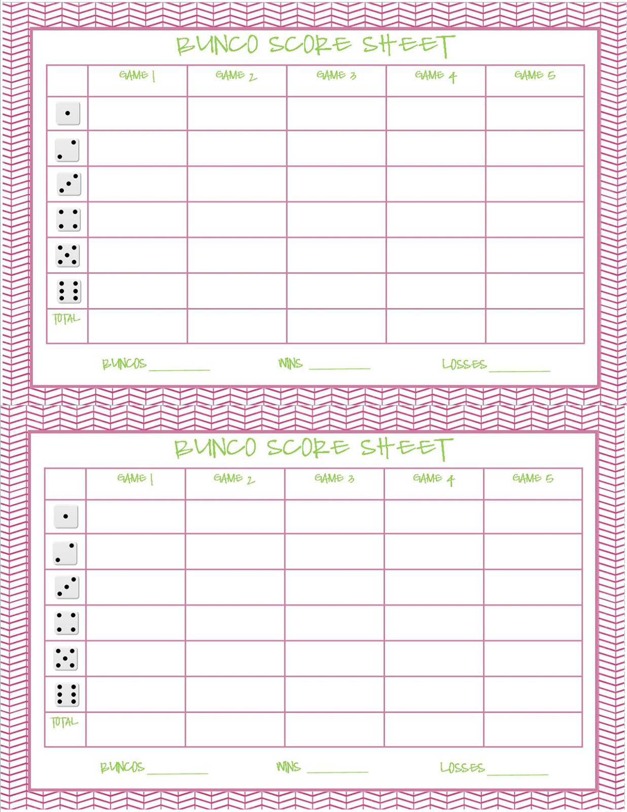 Free Printable Bunco Score Sheets Only | Feel Free To Print It Out - Printable Bunco Score Cards Free
