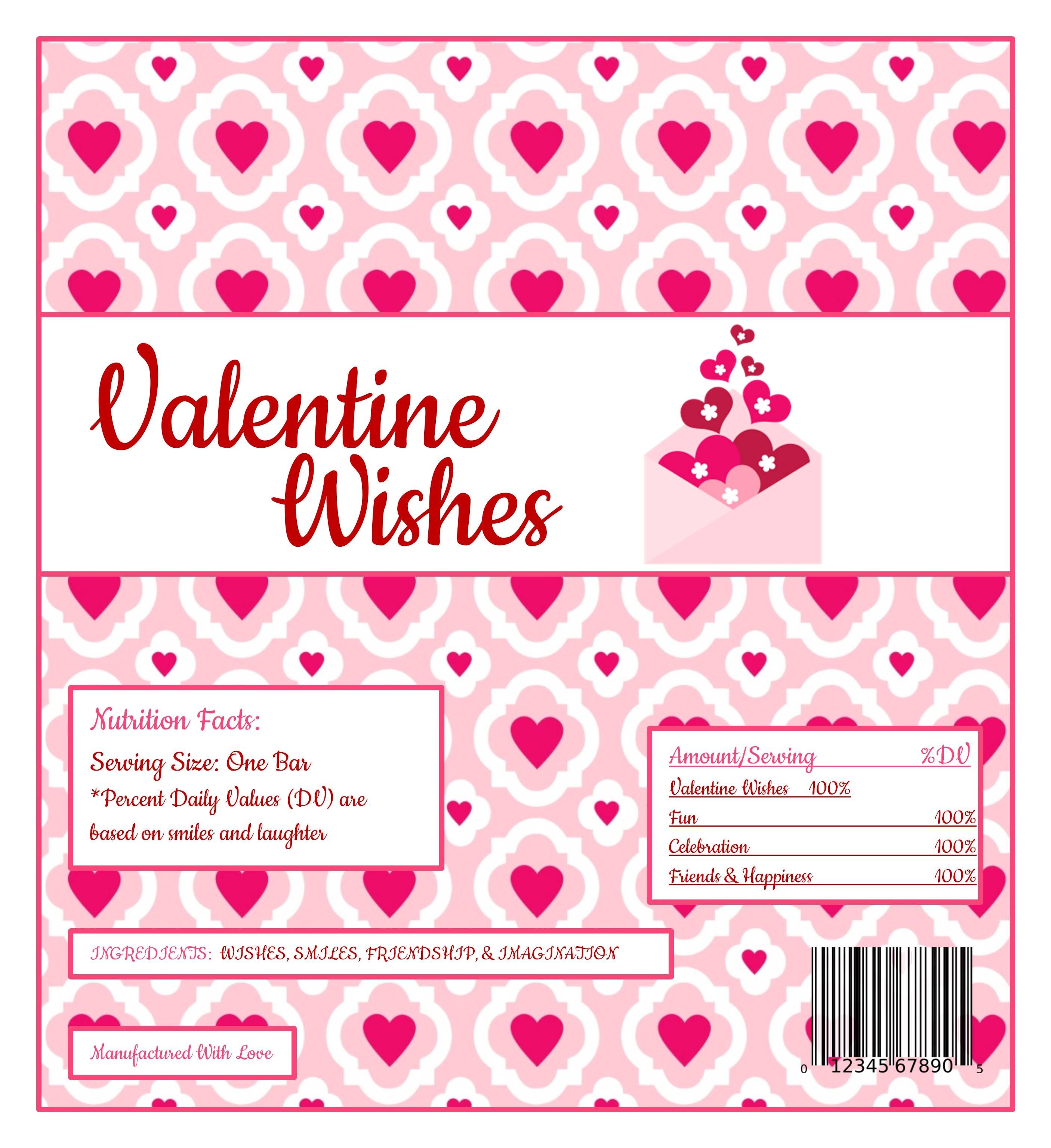 Free Printable Candy Wrapper | Valentines Day Parties &amp; Ideas - Free Printable Candy Bar Wrappers