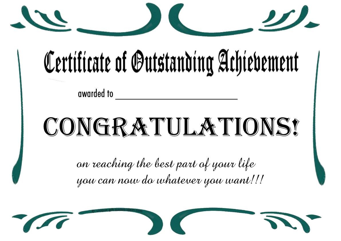 Free Printable Certificates And Awards To Include In Your Gift Basket - Free Printable Certificates Of Achievement