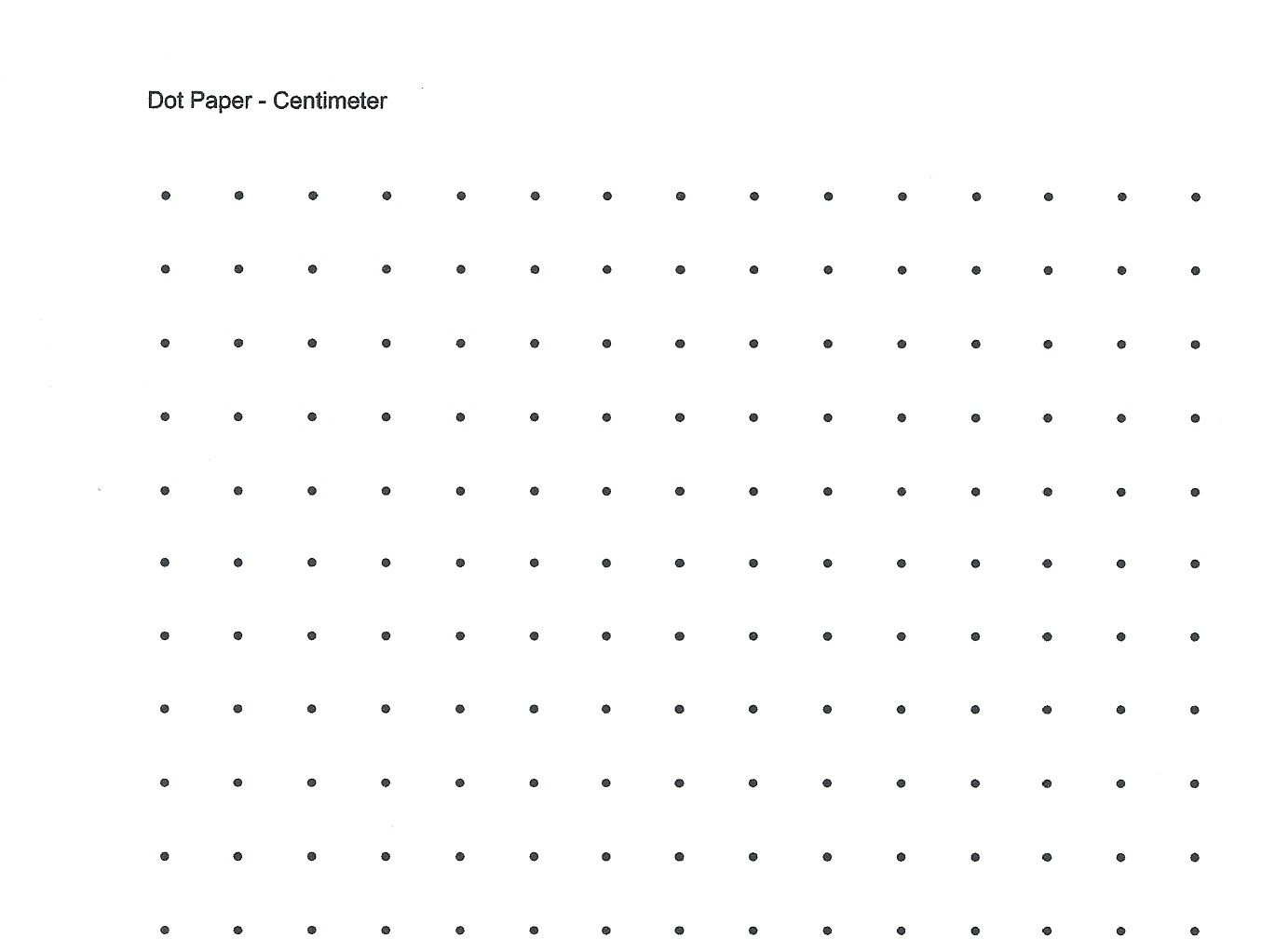 Free Printable Cetameter Dot Grid | Centimeter Dot Graph Paper For - Free Printable Square Dot Paper
