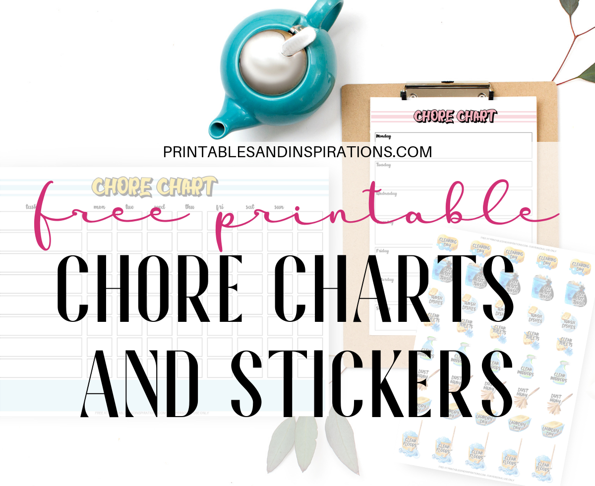 Free Printable Chore Charts And Chore Planner Stickers! - Printables - Chore Stickers Free Printable