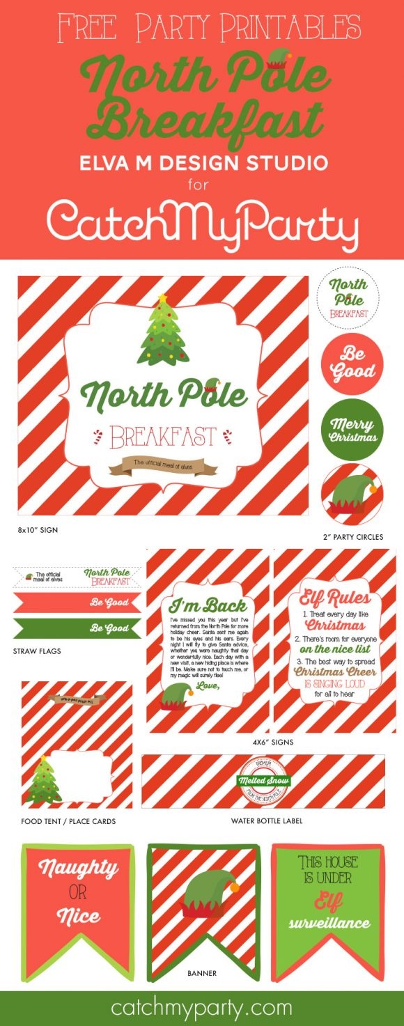 Free Printable Christmas Photo Booth Props | Catch My Party - Free Printable Christmas Party Signs