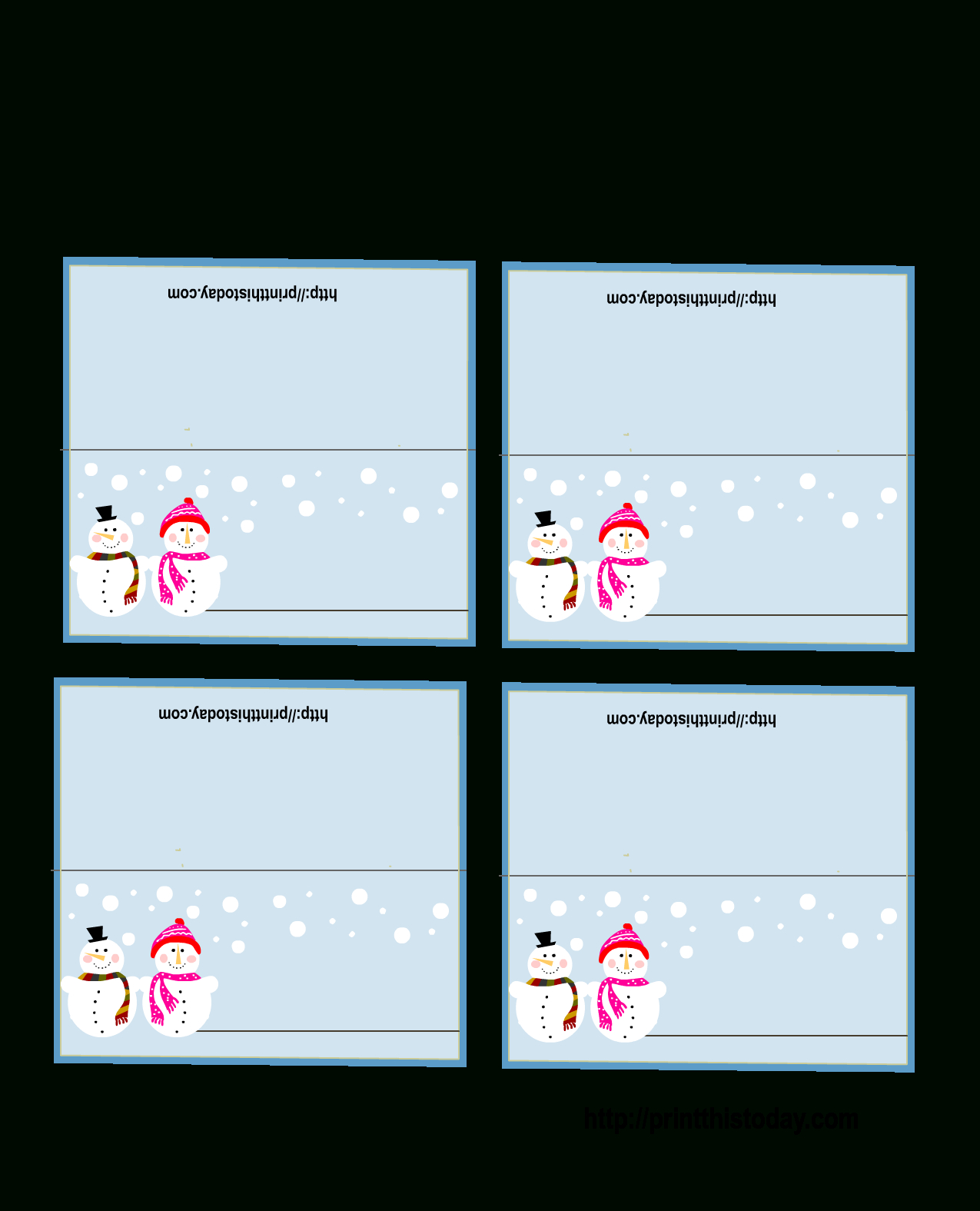 Free Printable Christmas Place-Cards - Free Printable Place Card Templates Christmas