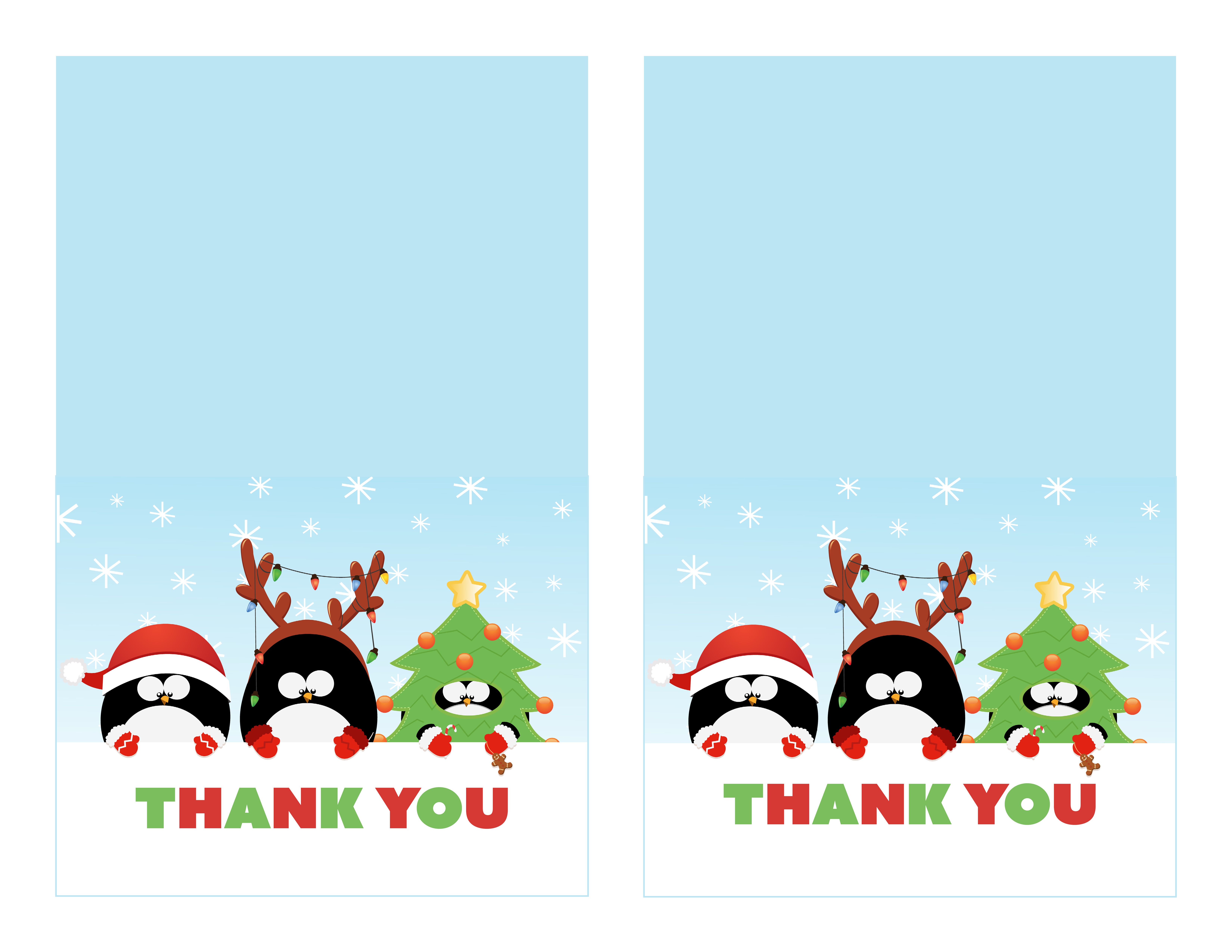 Free Printable Christmas Thank You Cards - Printable Cards - Free Printable Happy Holidays Greeting Cards