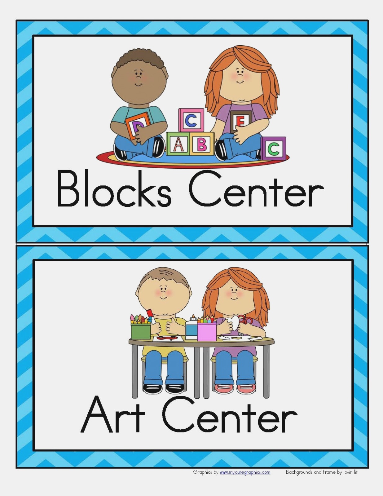 Free Printable Center Signs For Pre K Free Printable