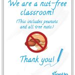 Free Printable Classroom Signs | Signup   Printable Nut Free Signs