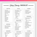 Free Printable Cleaning Checklist   Spring Cleaning Planner!   Free Printable Cleaning Schedule