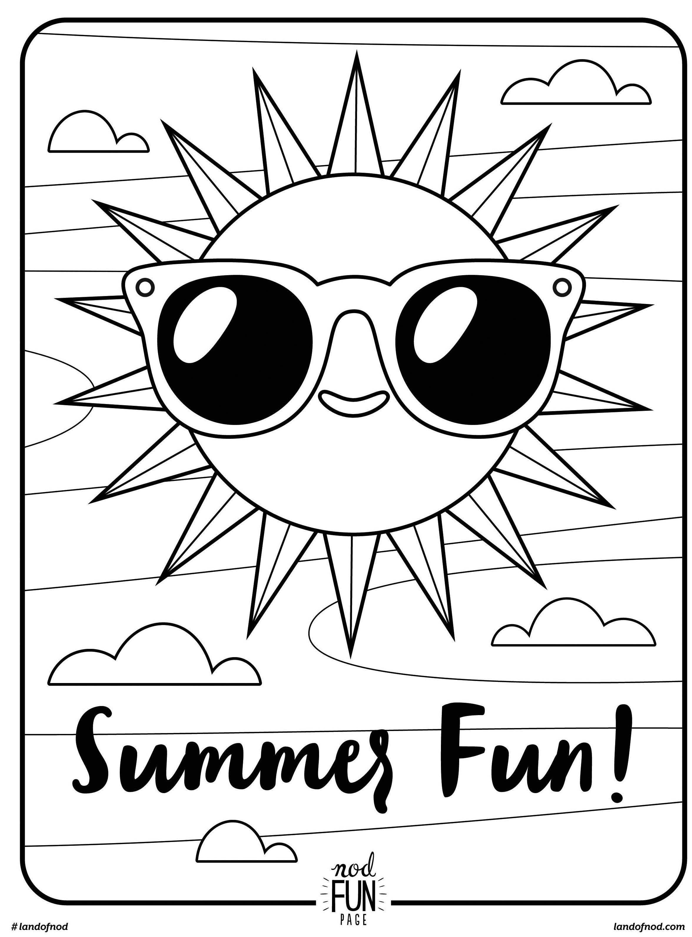 Free Printable Coloring Page: Summer Fun | Summer | Summer Coloring - Free Printable Summer Coloring Pages