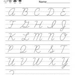 Free Printable Cursive Handwriting Worksheet For Kindergarten   Free Printable Handwriting Worksheets