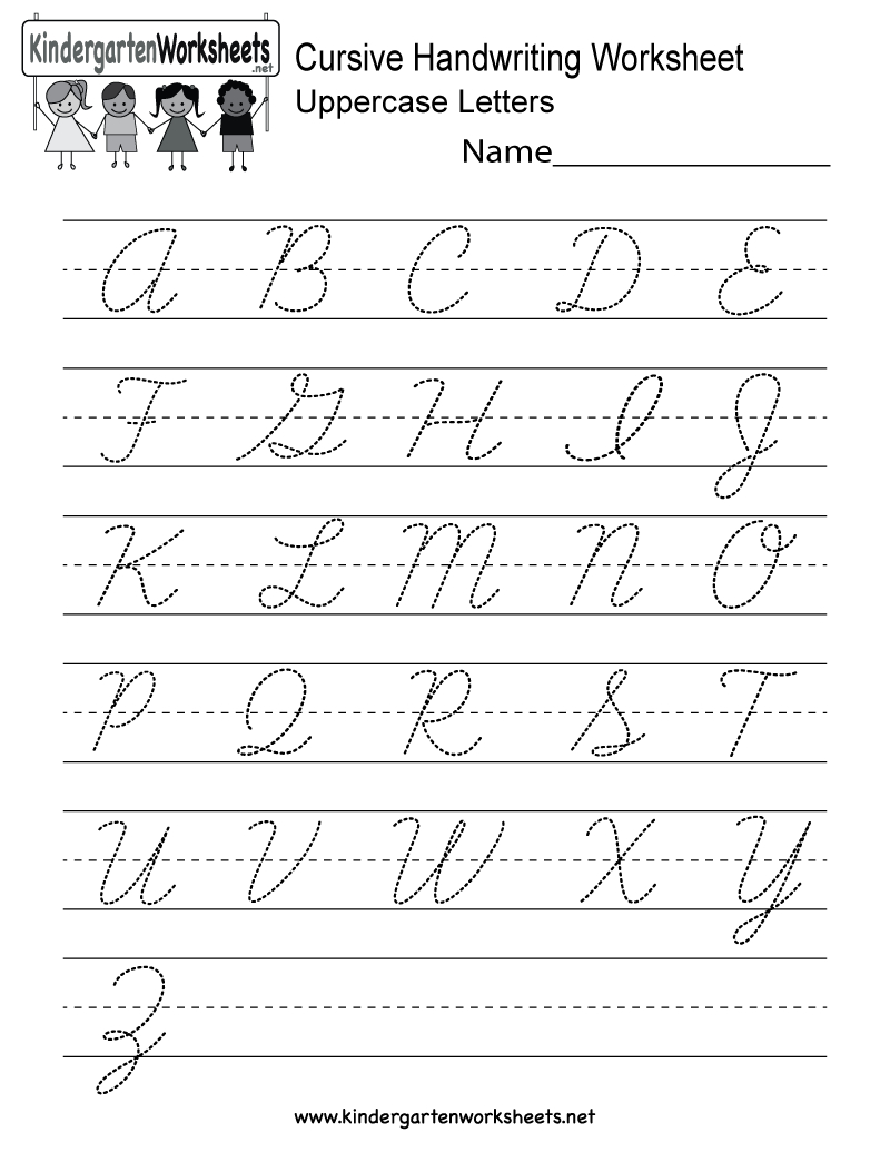 Free Printable Cursive Handwriting Worksheet For Kindergarten - Free Printable Handwriting Worksheets