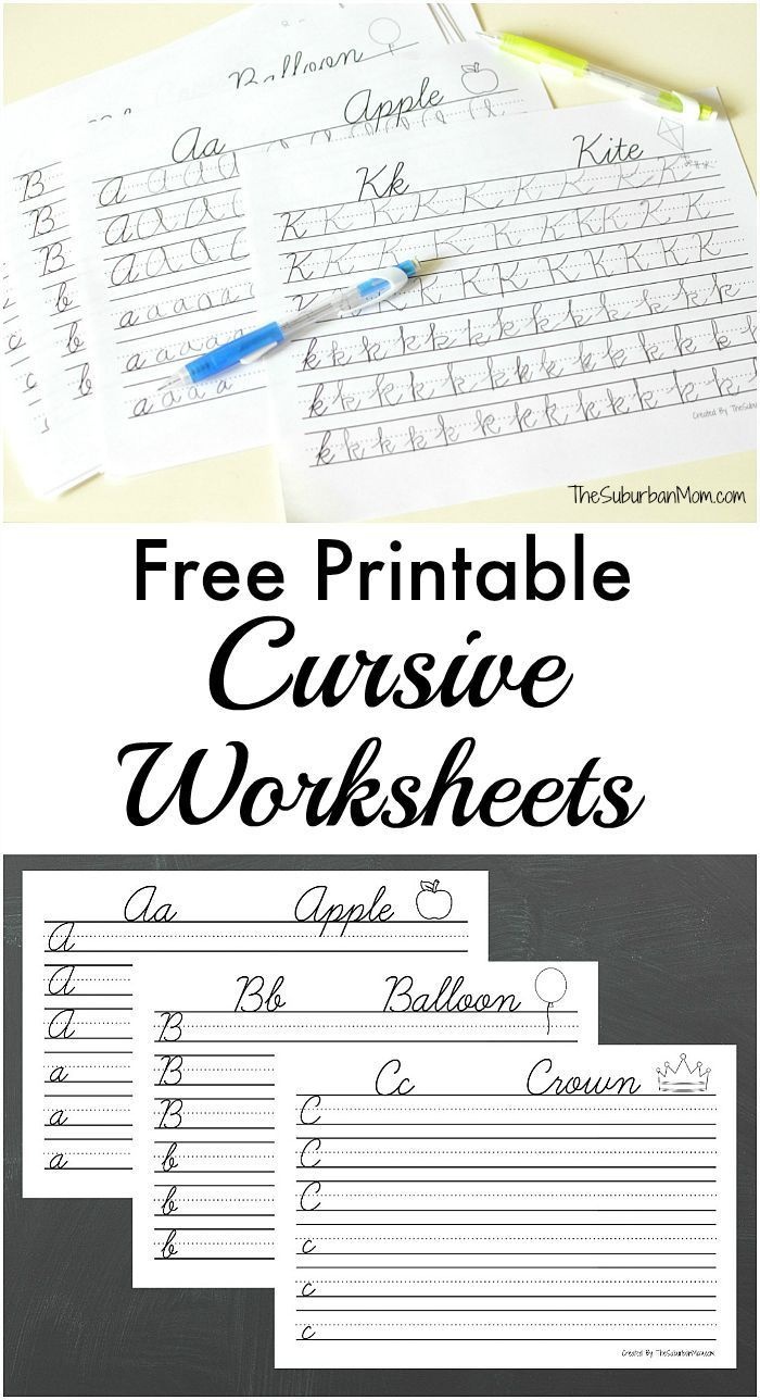 Free Printable Cursive Worksheets + Writing Prompts | Education - Free Printable Act Practice Worksheets