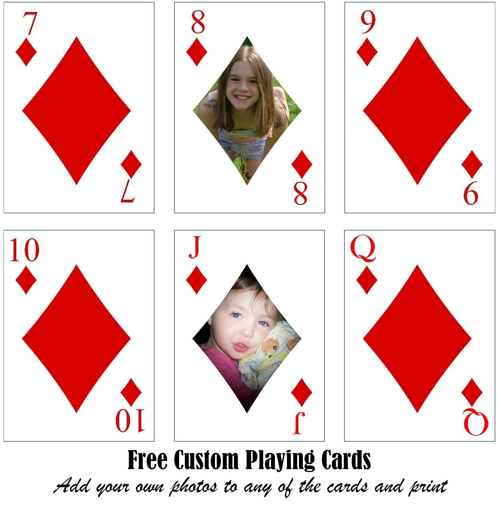 Free Printable Custom Playing Cards | Add Your Photo And/or Text - Free Printable Deck Of Cards