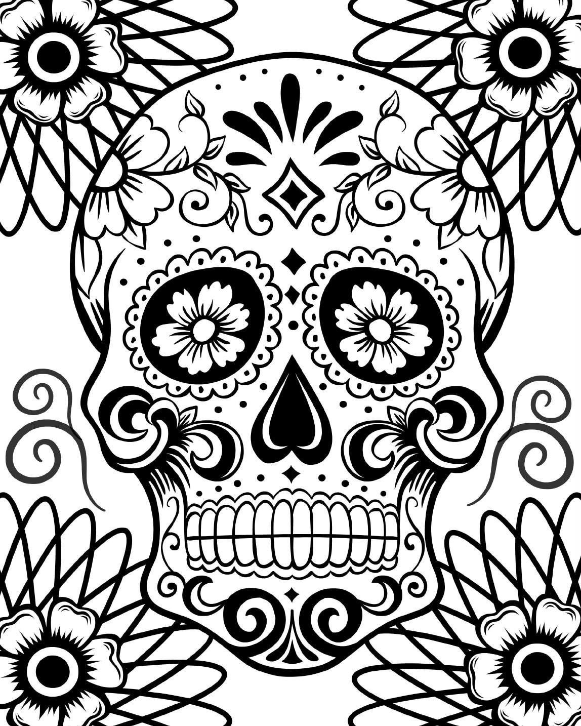 Free Printable Day Of The Dead Coloring Pages - Best Coloring Pages - Free Printable Day Of The Dead Worksheets