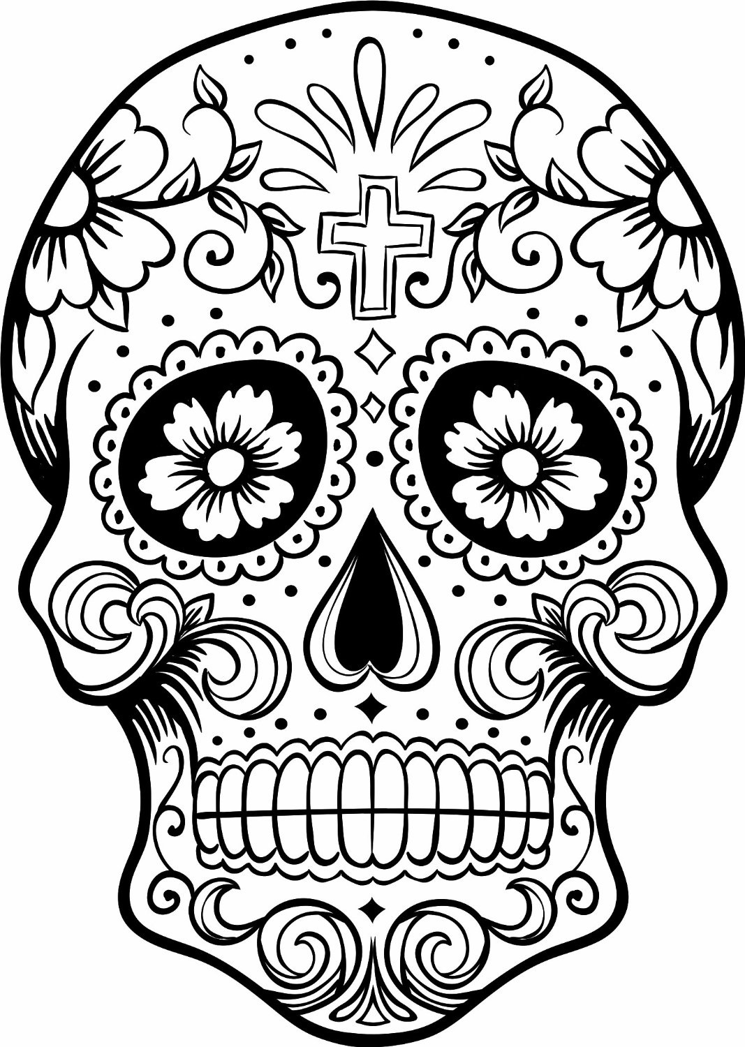 Free Printable Day Of The Dead Coloring Pages - Best Coloring Pages - Free Printable Day Of The Dead Worksheets