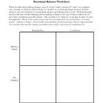 Free Printable Dbt Worksheets | Decisional Balance Worksheet   Pdf   Free Printable Recovery Games