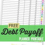 Free Printable Debt Payoff Planner   Great Way To Track Your   Free Printable Debt Payoff Worksheet