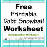 Free Printable Debt Snowball Worksheet | Living Frugally   Money   Free Printable Debt Payoff Worksheet