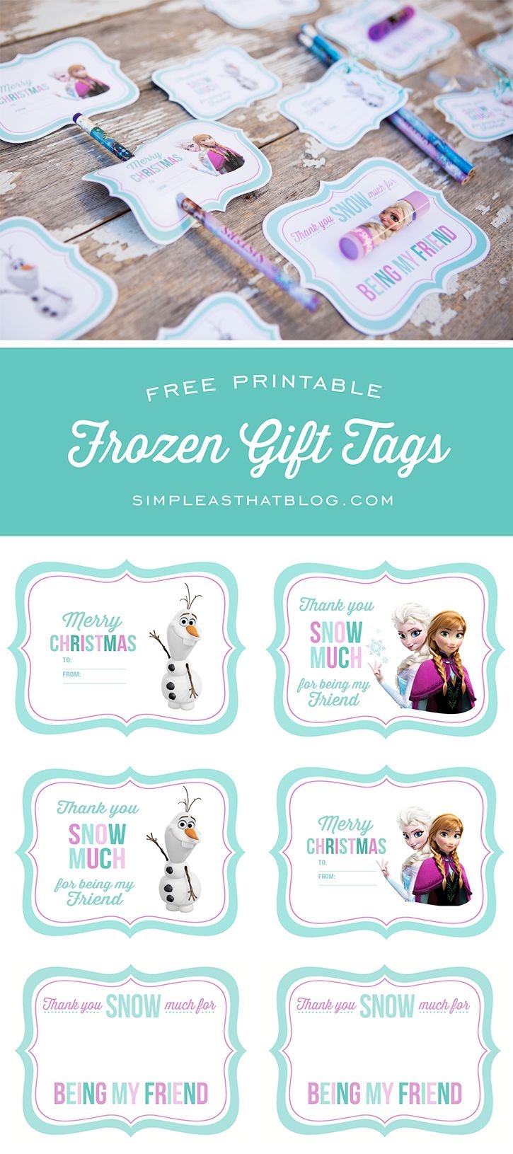Free Printable Disney Frozen Gift Tags | Simple As That Printables - Party Favor Tags Free Printable