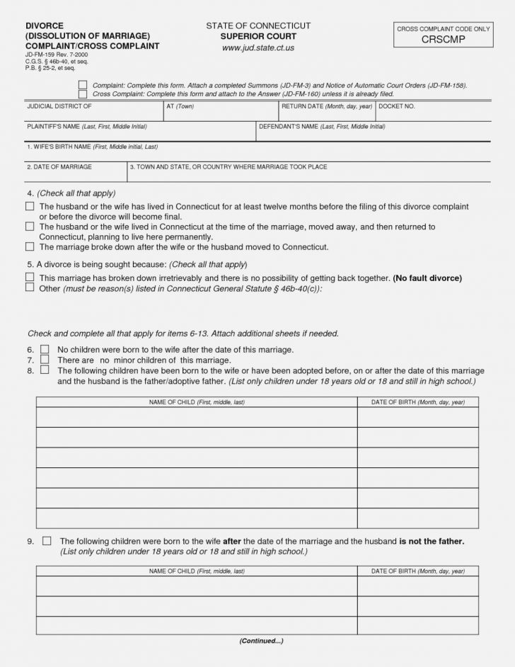 Free Printable Divorce Papers For Louisiana