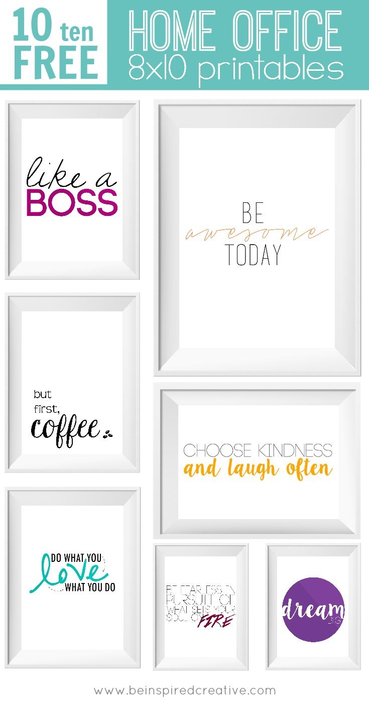 Free Printable Download: 10 Home Office Prints | Vitamix | Office - Free Printable Quotes For Office