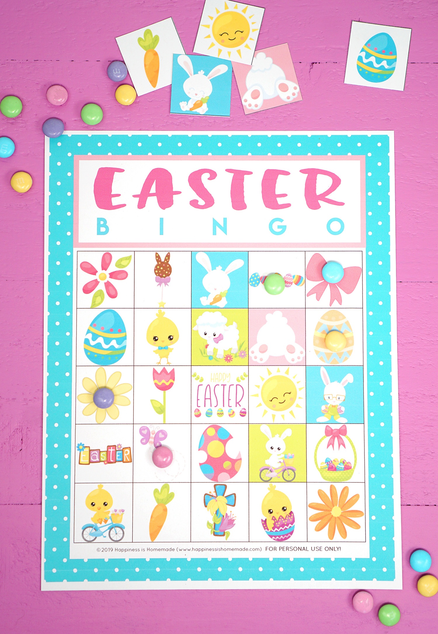 Free Printable Easter Bingo Game Cards - Happiness Is Homemade - Free Printable Bingo