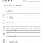 Free Printable Easter Writing Worksheet For Kindergarten   Free Printable Writing Worksheets