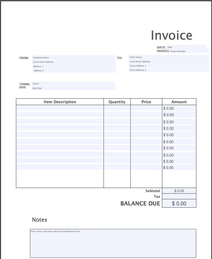 Pin On Fillable Invoice Blank In Pdf Blank Invoice Templates Pdf Form 