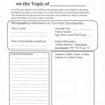 Free, Printable #encyclopedia Handout For #teaching Research Papers   Free Printable Library Skills Worksheets