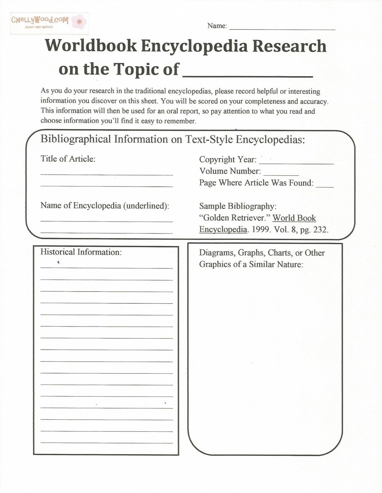 Free, Printable #encyclopedia Handout For #teaching Research Papers - Free Printable Library Skills Worksheets