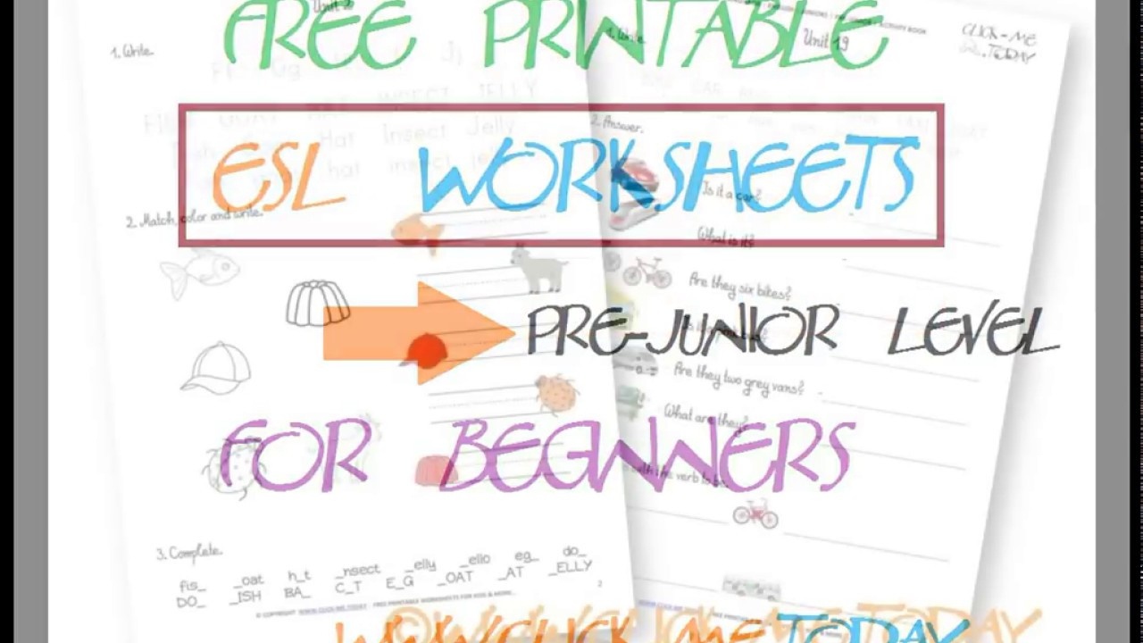 Free Printable Esl Worksheets - Youtube - Free Printable Esl Worksheets