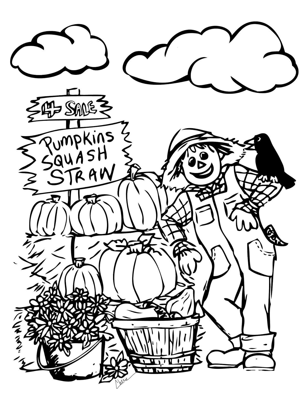 Free Printable Fall Harvest Coloring Pages Free Printable