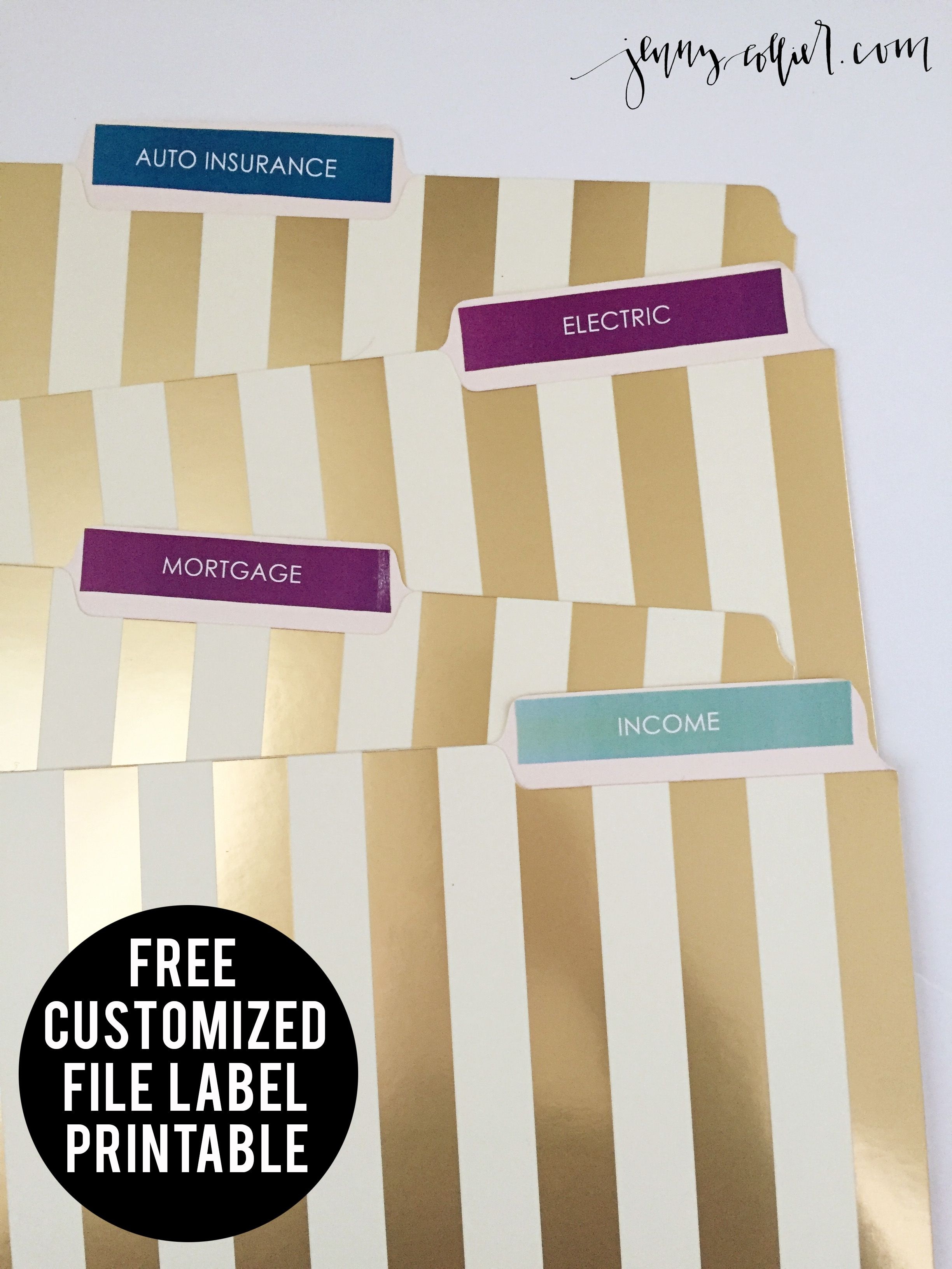 Free Printable File Labels | Make It: Planner/filofax | Paper - Free Printable File Labels