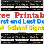 Free Printable First And Last Day Of School Signs   Casa Moncada   Free Printable First Day Of School Signs