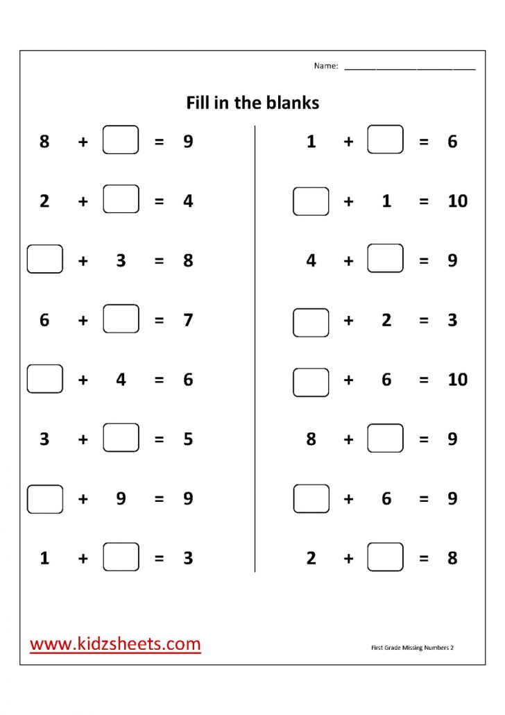 Free Printable Math Worksheets For Kindergarten