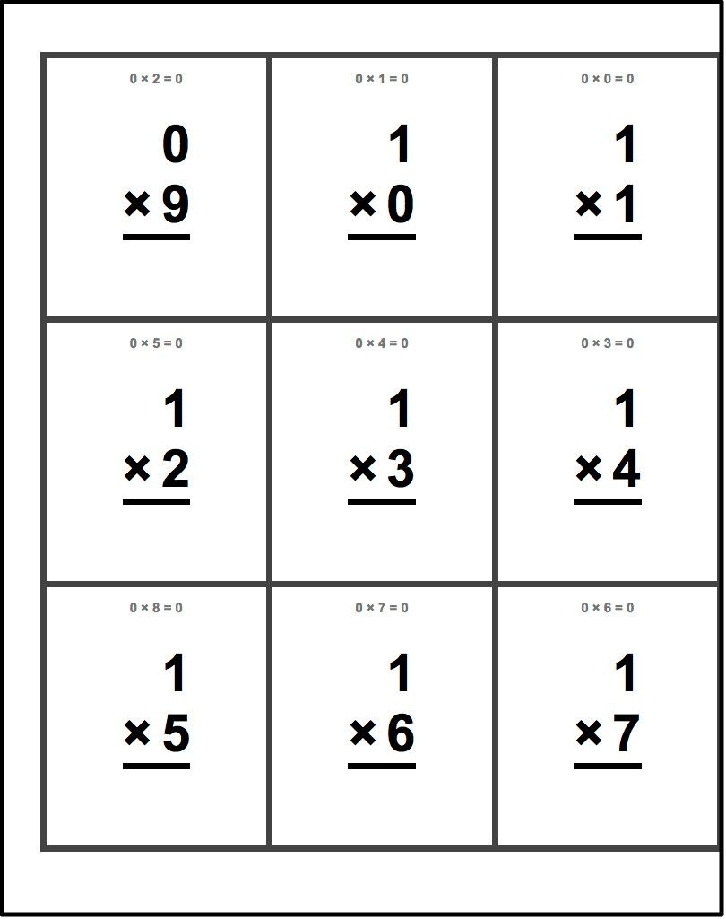 Free Printable Flash Cards For Multiplication Math Facts. This Set - Free Printable Addition Flash Cards